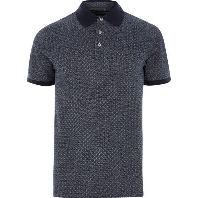River Island Mens Jack And Jones Premium Geo Polo Shirt