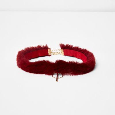River Island Womens Faux Fur Choker