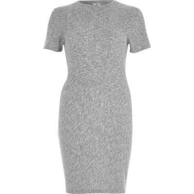 River Island Womens Ribbed Jersey Bodycon Dress