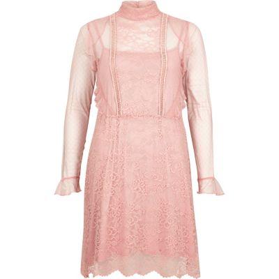 River Island Womens Lace Frill Dress