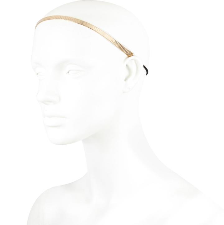 River Island Womens Gold Tone Glam Stretch Headband