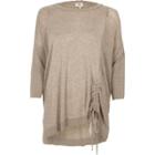 River Island Womens Knit Ruched Side Sweater