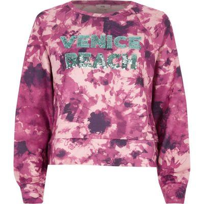 River Island Womens Tie Dye 'venice Beach' Sequin Jumper