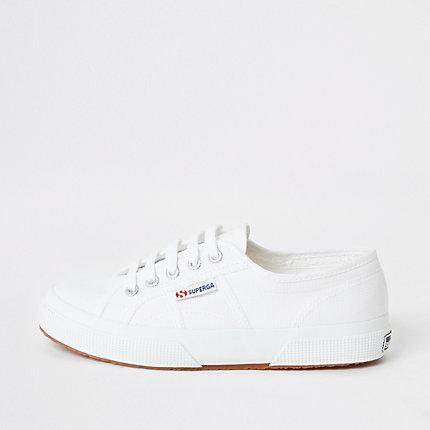 River Island Womens Superga White Classic Runner Trainers