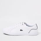 River Island Mens Lacoste White Leather Lace-up Trainers