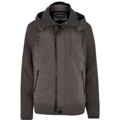 River Island Mens Hooded Zip Front Jacket