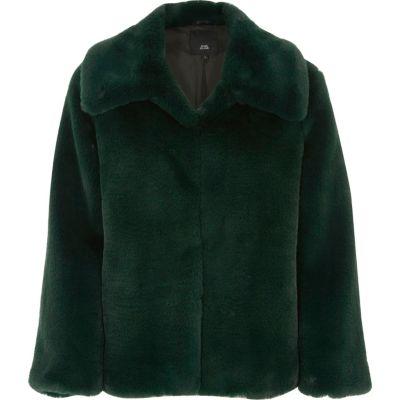 River Island Womens Faux Fur Puffball Coat