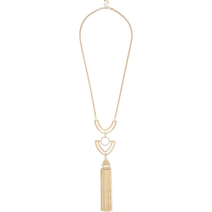 River Island Womens Gold Tone Cut Out Statement Necklace