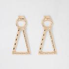River Island Womens Gold Colour Bamboo Drop Earrings
