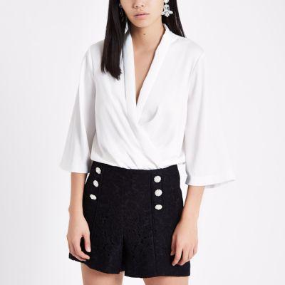 River Island Womens Lace Button Detail Shorts