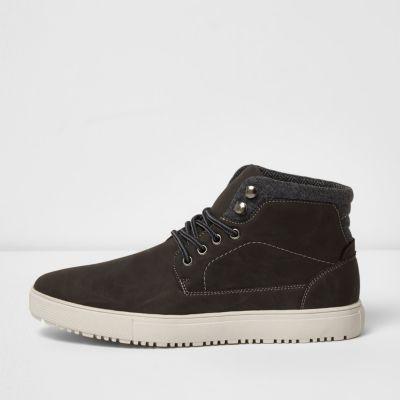 River Island Mens Lace-up High Top Trainers