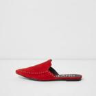 River Island Womens Studded Pointed Backless Loafers