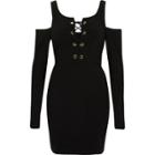 River Island Womens Lace-up Cold Shoulder Bodycon Dress