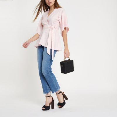 River Island Womens Kimono Sleeve Wrap Top