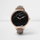 River Island Womens Elie Beaumont Black Marble Face Watch