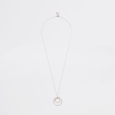 River Island Womens Rose Gold Tone Circle Interlink Necklace