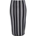 River Island Womens Stripe Longer Pencil Skirt