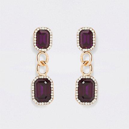 River Island Womens Gold Tone Chain Drop Earrings
