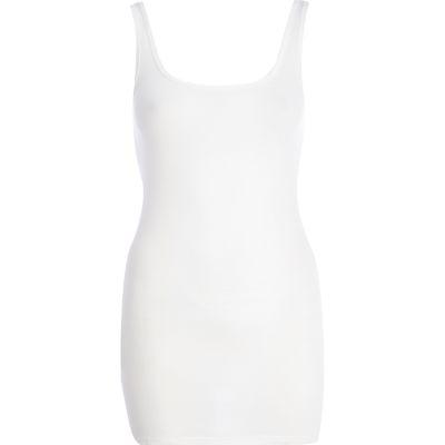 River Island Womens White Scoop Neck Longlinek