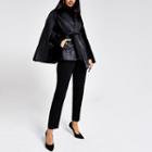 River Island Womens Faux Leather Textured Cape Jacket