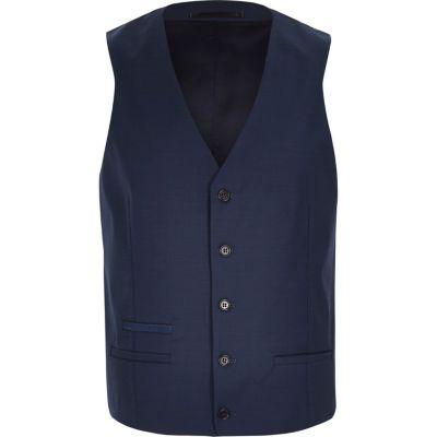 River Island Mens Wool-blend Smart Vest