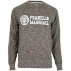 River Island Mensblack Marl Franklin & Marshall Sweatshirt