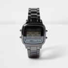 River Island Mens Gunmetal Digital Watch