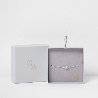 River Island Womens Love Luli Silver Plated Pendant Choker