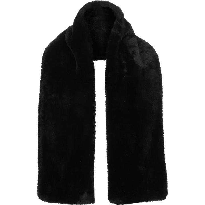River Island Mensblack Faux Fur Scarf