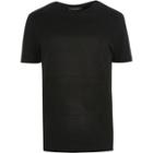 River Island Mensblack Textured Block Panel T-shirt