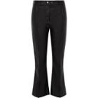 River Island Womens Faux Leather Kick Flare Trousers