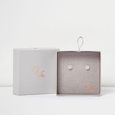 River Island Womens Love Luli Silver-plated Diamant Earrings