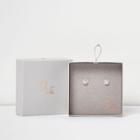 River Island Womens Love Luli Silver-plated Diamant Earrings
