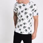 River Island Mens Jack And Jones White Rose Print T-shirt