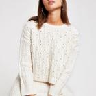 River Island Womens Studded Cable Knit Jumper