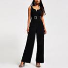 River Island Womens Petite Belted Jumpsuit