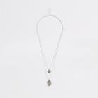 River Island Mens Silver Colour Layered Necklace