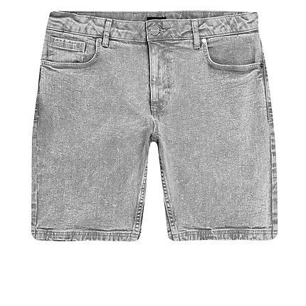 River Island Mens Skinny Acid Denim Shorts