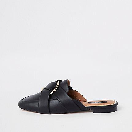 River Island Womens Ring Wide Fit Backless Loafers