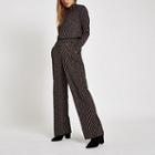 River Island Womens Geo Print Jacquard Wide Leg Pants