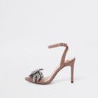 River Island Womens Diamante Embellished Barely There Sandal