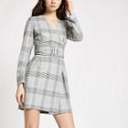 River Island Womens Check Belted Wrap Dress