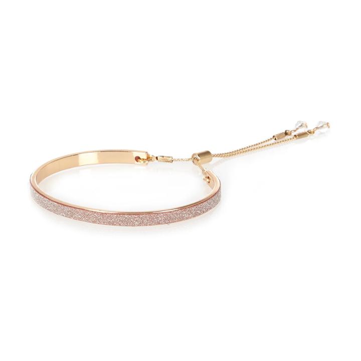 River Island Womens Gold Tone Glitter Lariat Bracelet