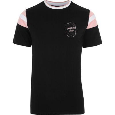 River Island Mens 'studio' Chest Print Tipped T-shirt