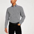 River Island Mens Slim Fit Checkerboard Print Shirt