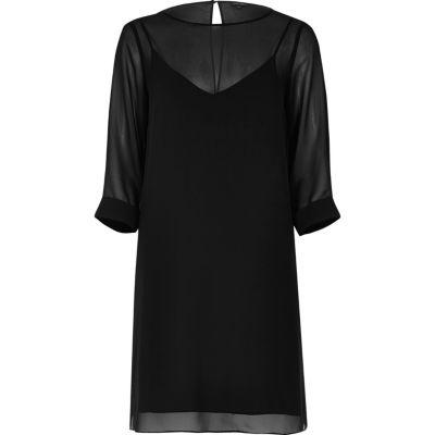 River Island Womens Layered Chiffon Shift Dress