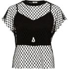 River Island Womens Mesh Bralette T-shirt