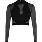 River Island Womens Mesh Turtle Neck Crop Top