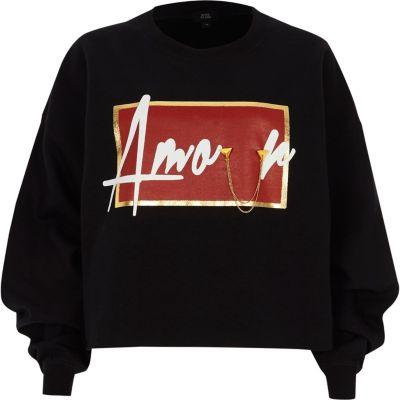 River Island Womens 'amour' Print Chain Sweatshirt
