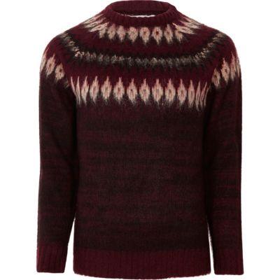 Mens Bellfield Yoke Design Knit Jumper